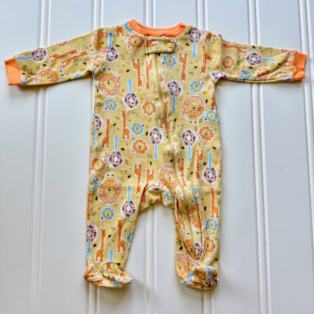 4/$10 - Kidgets Animal Zip Up Baby Footie
